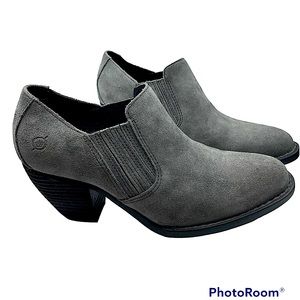 Born Gray Suede Ankle Booties